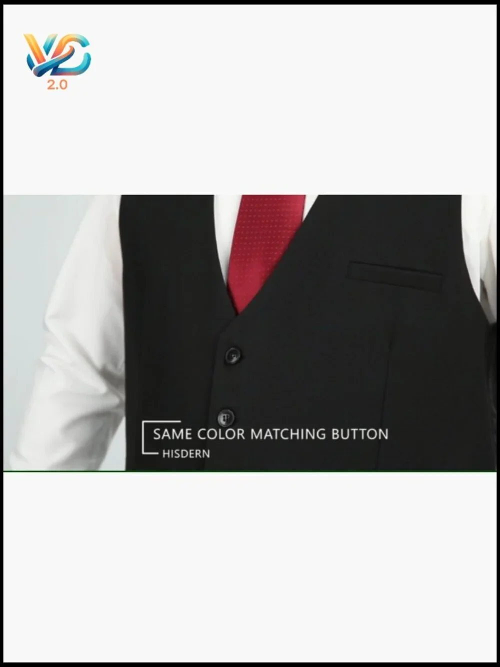 Men's Slim Fit Formal Suit Vest, V-Neck Waistcoat for Wedding Business
